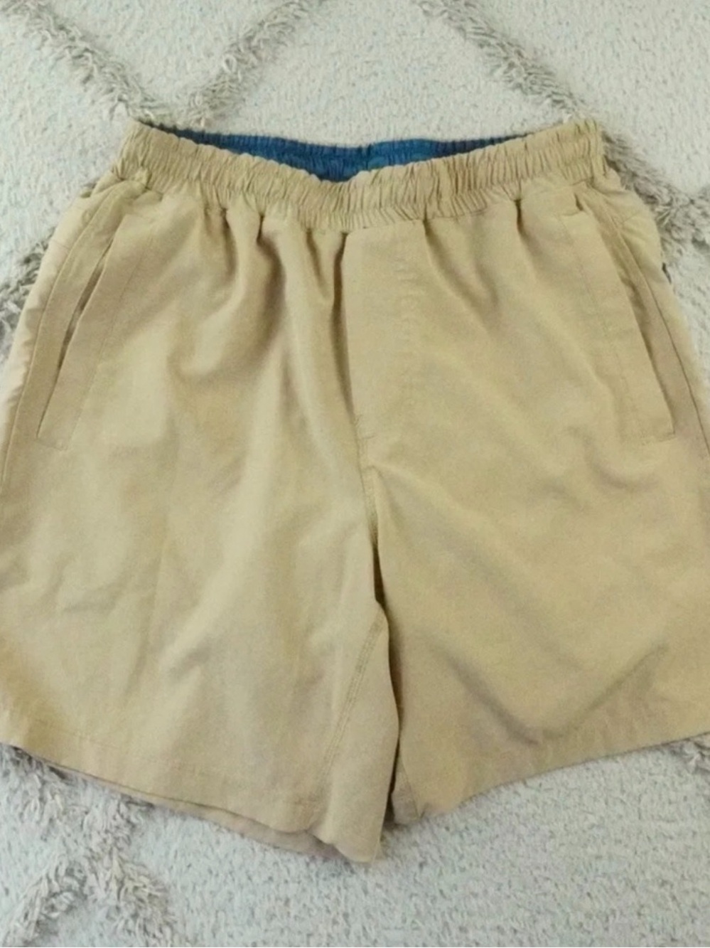 Freeballers Athletic Gym Shorts Mens Large Beige Cross Fit Running Wear